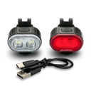 Polkupyörän LED valosarja ladattava USB-C, Falcon Eye